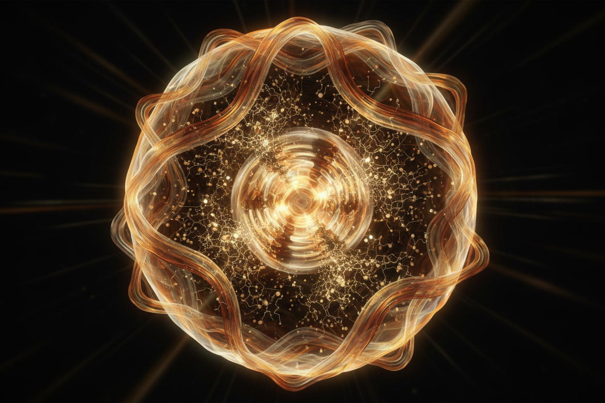 Illustration of the ATP synthase nanomotor in a mitochondrion showing how deuterium slows the rotary motor that produces cellular energy