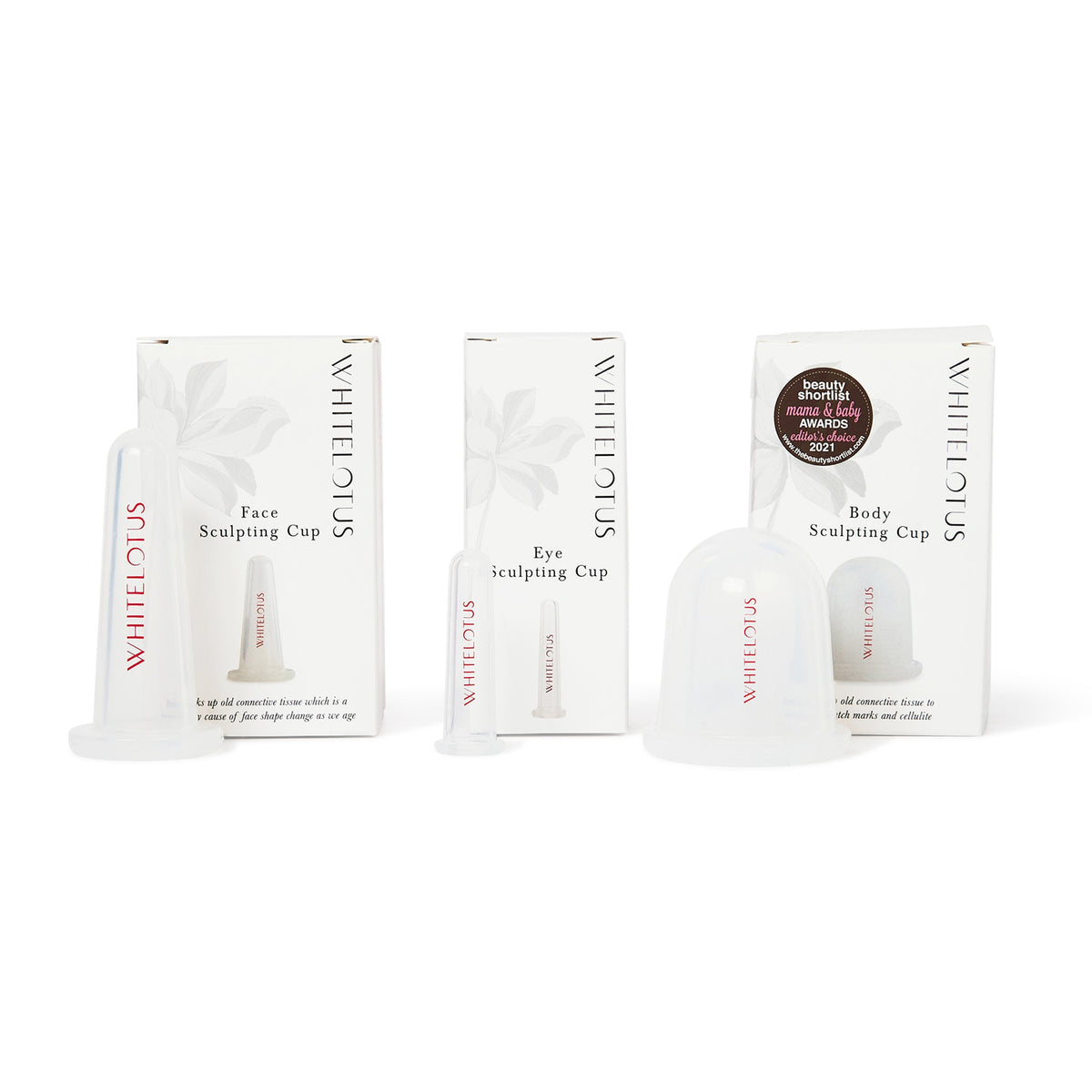 White Lotus silicone cupping set of three cups